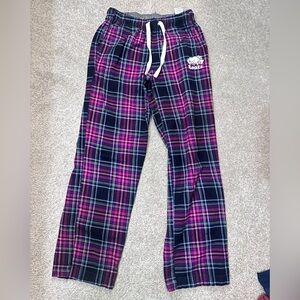 Roots Women's Plaid Pajama Bottoms - Pink and Navy
